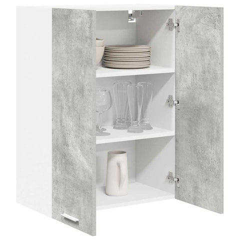 vidaXL Hanging Cabinet with Shelf Riga Concrete Grey 60 x 31 x 80 cm