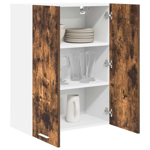 vidaXL Hanging Cabinet Riga Smoked Oak 60 x 31 x 80 cm Engineered Wood
