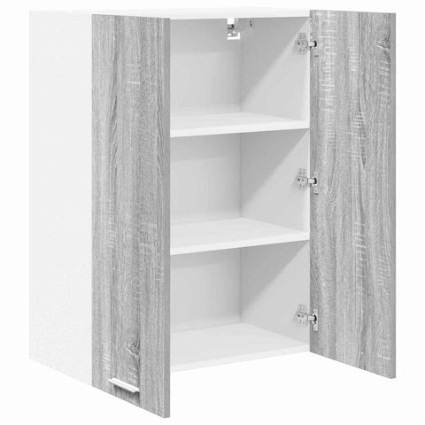 vidaXL Hanging Cabinet with Shelf Riga Grey Sonoma 60 x 31 x 80 cm