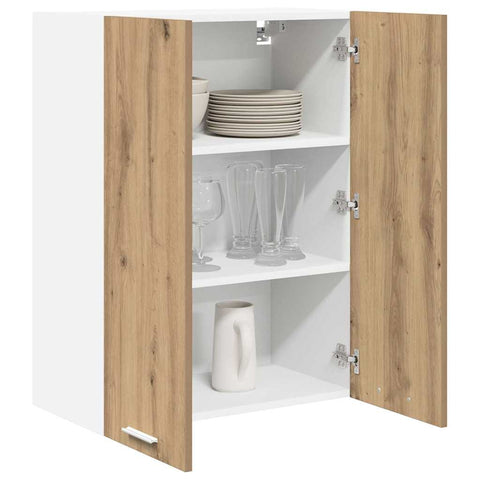 vidaXL Hanging Cabinet with Shelf Riga Artisan Oak 60 x 31 x 80 cm