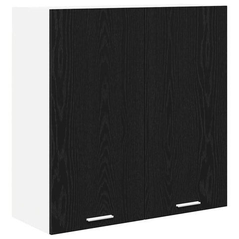 vidaXL Hanging Cabinet Riga Black Oak 80 x 31 x 80 cm Engineered Wood