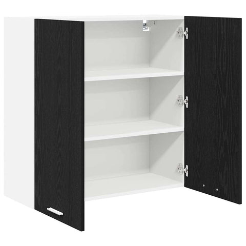 vidaXL Hanging Cabinet Riga Black Oak 80 x 31 x 80 cm Engineered Wood