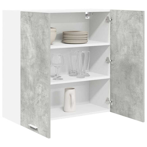 vidaXL Hanging Cabinet with Shelf Riga Concrete Grey 80 x 31 x 80 cm