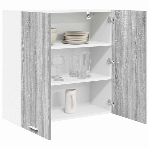 vidaXL Hanging Cabinet with Shelf Riga Grey Sonoma 80 x 31 x 80 cm