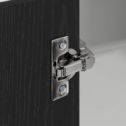 vidaXL Hanging Cabinet Riga Black Oak and White 57 x 57 x 80 cm