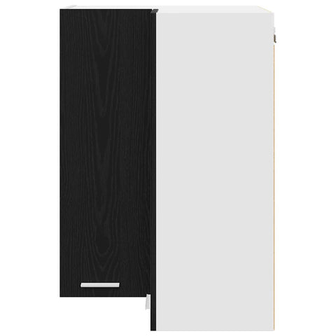 vidaXL Hanging Cabinet Riga Black Oak and White 57 x 57 x 80 cm