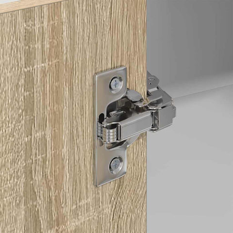 vidaXL Hanging Cabinet Riga Sonoma Oak and White 57 x 57 x 80 cm