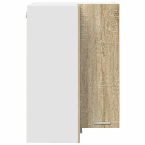 vidaXL Hanging Cabinet Riga Sonoma Oak and White 57 x 57 x 80 cm