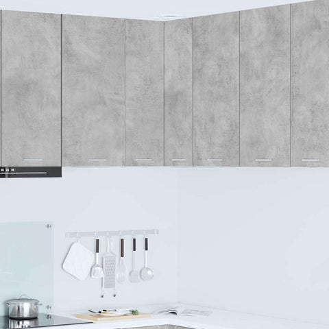 vidaXL Hanging Cabinet Riga Concrete Grey and White 57 x 57 x 80 cm