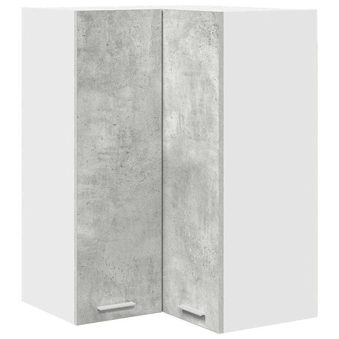 vidaXL Hanging Cabinet Riga Concrete Grey and White 57 x 57 x 80 cm