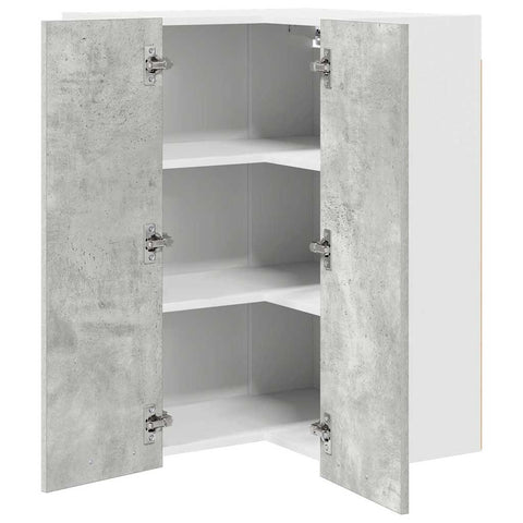 vidaXL Hanging Cabinet Riga Concrete Grey and White 57 x 57 x 80 cm