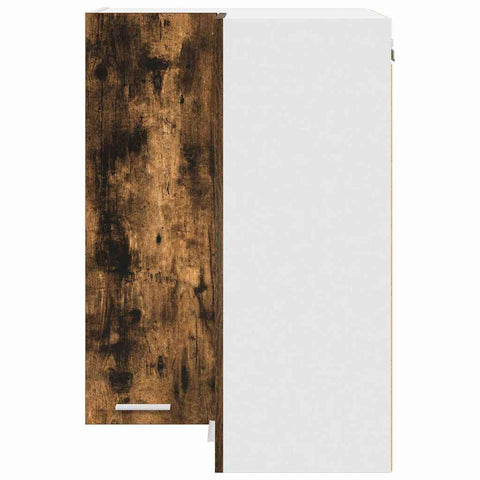 vidaXL Hanging Cabinet Riga Smoked Oak and White 57 x 57 x 80 cm