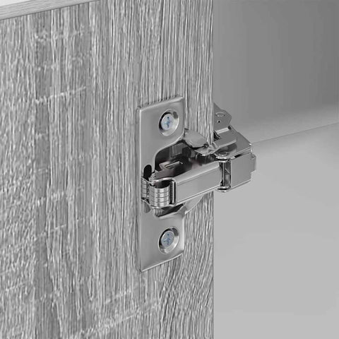 vidaXL Hanging Cabinet Riga Grey Sonoma and White 57 x 57 x 80 cm