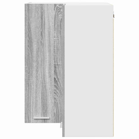 vidaXL Hanging Cabinet Riga Grey Sonoma and White 57 x 57 x 80 cm