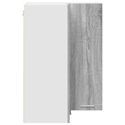 vidaXL Hanging Cabinet Riga Grey Sonoma and White 57 x 57 x 80 cm