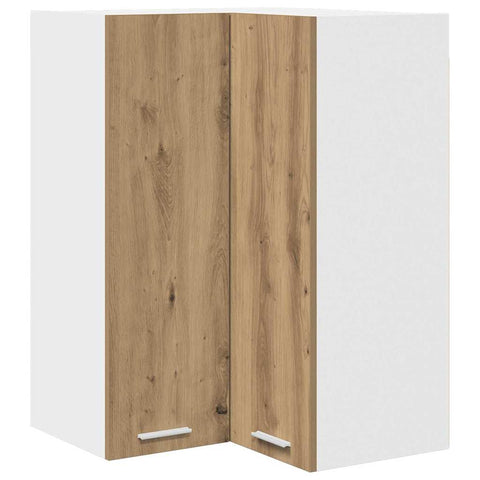 vidaXL Hanging Cabinet Riga Artisan Oak and White 57 x 57 x 80 cm