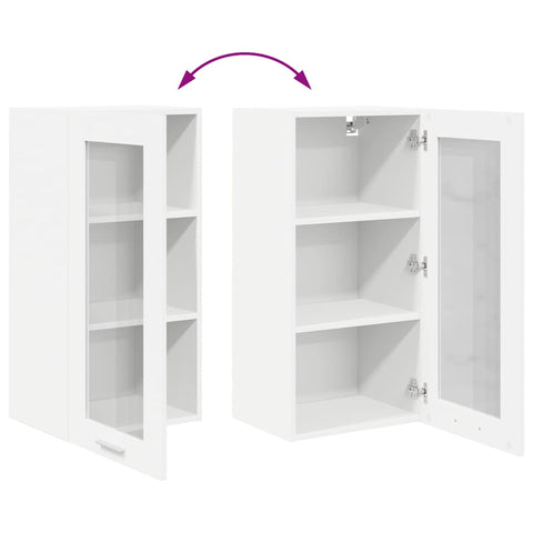 vidaXL Hanging Cabinet Riga White 40 x 31 x 80 cm Engineered Wood