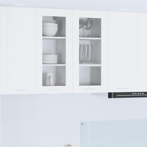 vidaXL Hanging Cabinet with Shelf Riga 2 pcs White 40 x 31 x 80 cm
