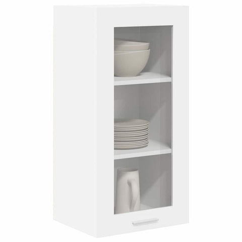 vidaXL Hanging Cabinet with Shelf Riga 2 pcs White 40 x 31 x 80 cm