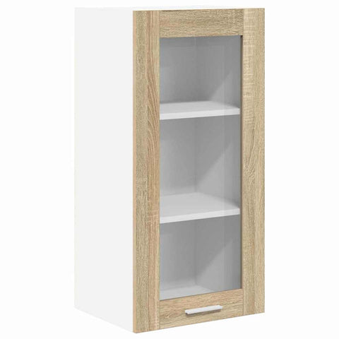 vidaXL Hanging Cabinet with Door Riga 2 pcs Sonoma Oak 40 x 31 x 80 cm