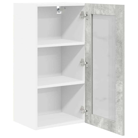 vidaXL Hanging Cabinet Riga 2 pcs Concrete Grey 40 x 31 x 80 cm