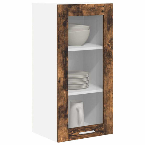 vidaXL Hanging Cabinet Riga Smoked Oak 40 x 31 x 80 cm Engineered Wood