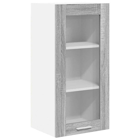 vidaXL Hanging Cabinet with Shelf Riga Grey Sonoma 40 x 31 x 80 cm