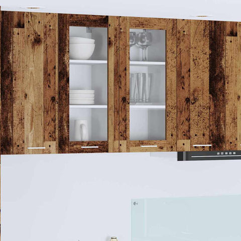 vidaXL Hanging Cabinet Riga Old Wood 40 x 31 x 80 cm Engineered Wood