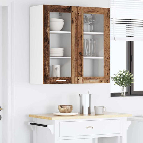 vidaXL Hanging Cabinet Riga Old Wood 40 x 31 x 80 cm Engineered Wood