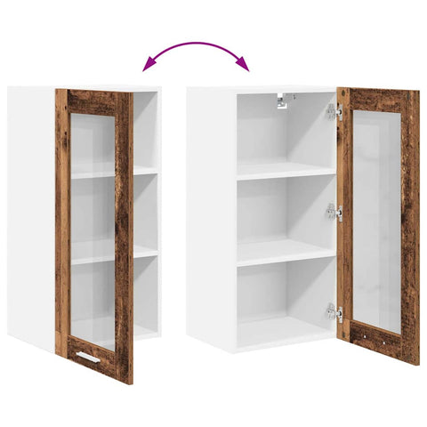 vidaXL Hanging Cabinet Riga Old Wood 40 x 31 x 80 cm Engineered Wood