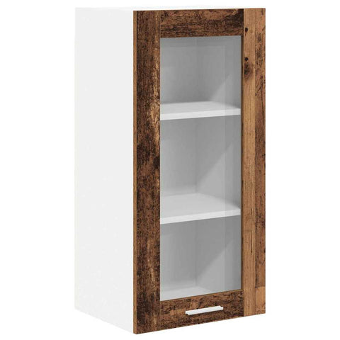 vidaXL Hanging Cabinet with Shelf Riga 2 pcs Old Wood 40 x 31 x 80 cm