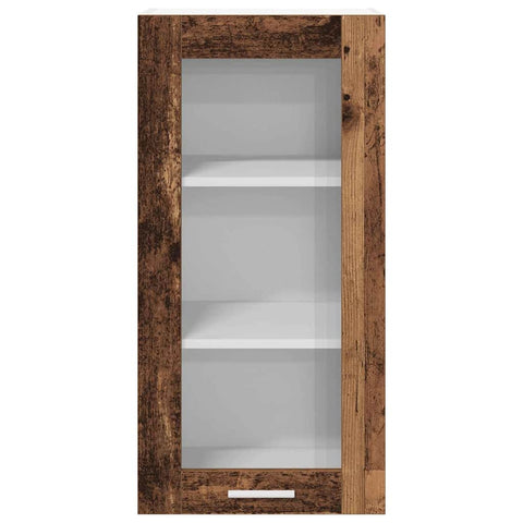 vidaXL Hanging Cabinet with Shelf Riga 2 pcs Old Wood 40 x 31 x 80 cm