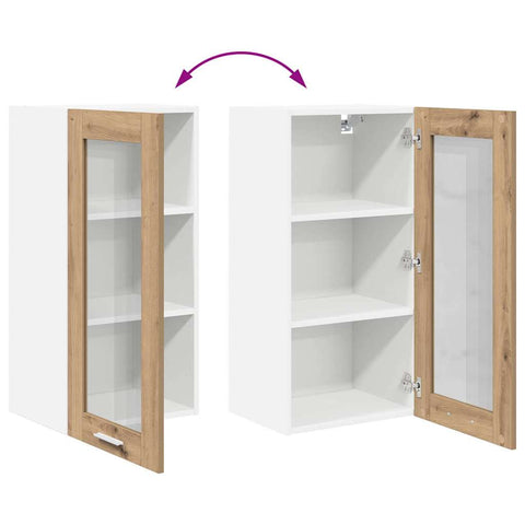 vidaXL Hanging Cabinet with Shelf Riga Artisan Oak 40 x 31 x 80 cm