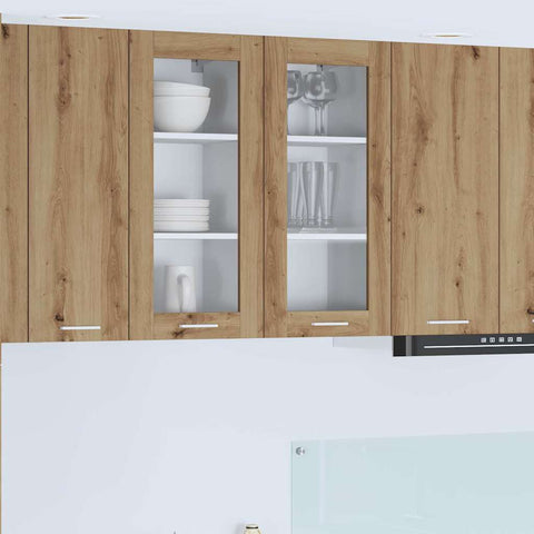 vidaXL Hanging Cabinet Riga 2 pcs Artisan Oak 40 x 31 x 80 cm