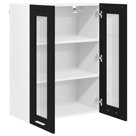 vidaXL Hanging Cabinet Riga Black Oak 60 x 31 x 80 cm Engineered Wood
