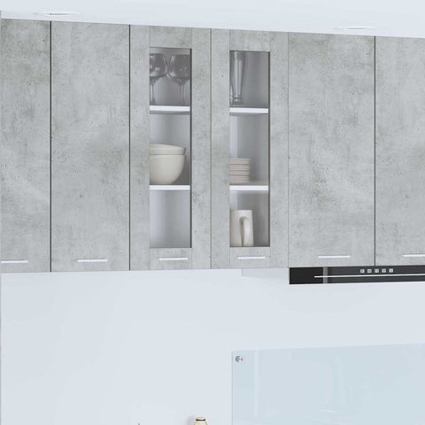 vidaXL Hanging Cabinet with Shelf Riga Concrete Grey 60 x 31 x 80 cm