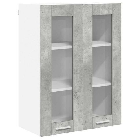 vidaXL Hanging Cabinet with Shelf Riga Concrete Grey 60 x 31 x 80 cm