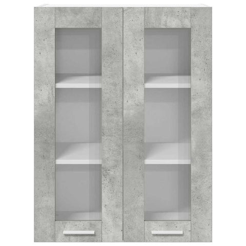 vidaXL Hanging Cabinet with Shelf Riga Concrete Grey 60 x 31 x 80 cm