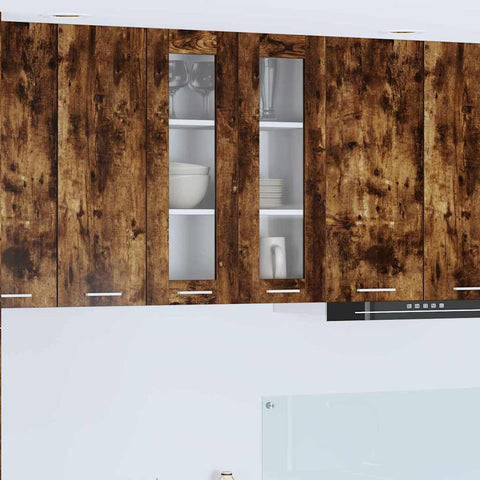 vidaXL Hanging Cabinet Riga Smoked Oak 60 x 31 x 80 cm Engineered Wood