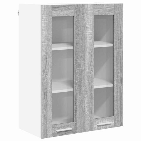 vidaXL Hanging Cabinet with Shelf Riga Grey Sonoma 60 x 31 x 80 cm
