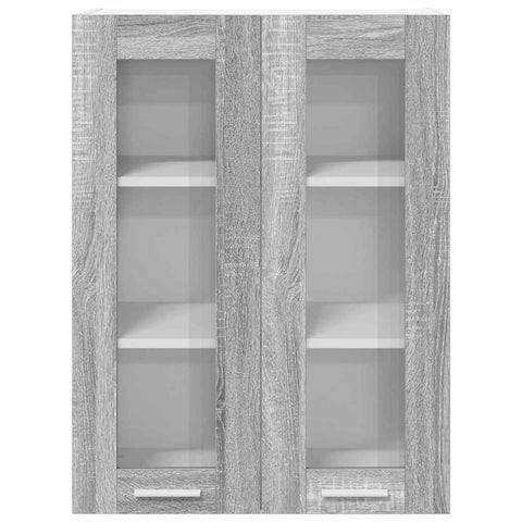 vidaXL Hanging Cabinet with Shelf Riga Grey Sonoma 60 x 31 x 80 cm