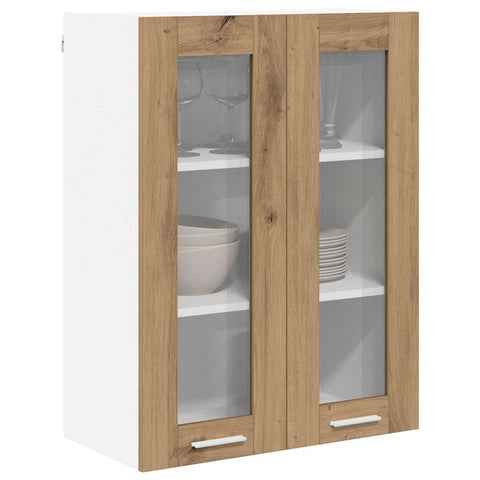 vidaXL Hanging Cabinet with Shelf Riga Artisan Oak 60 x 31 x 80 cm