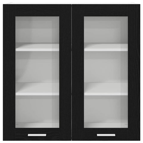 vidaXL Hanging cabinet Riga Black Oak 80 x 31 x 80 cm Engineered Wood