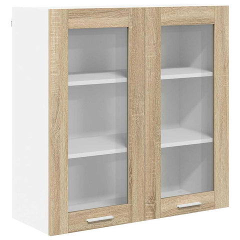 vidaXL Hanging cabinet Riga Sonoma Oak 80 x 31 x 80 cm Engineered Wood