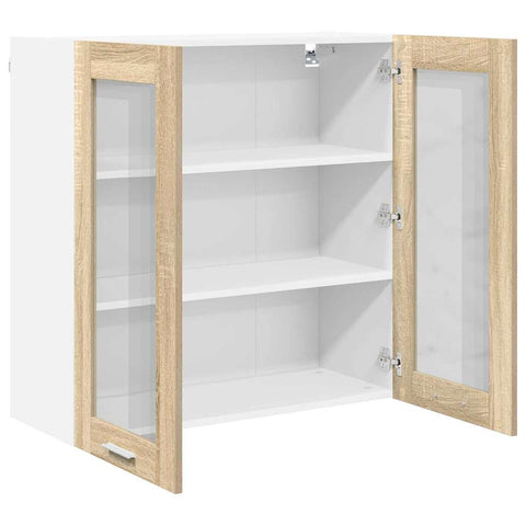 vidaXL Hanging cabinet Riga Sonoma Oak 80 x 31 x 80 cm Engineered Wood