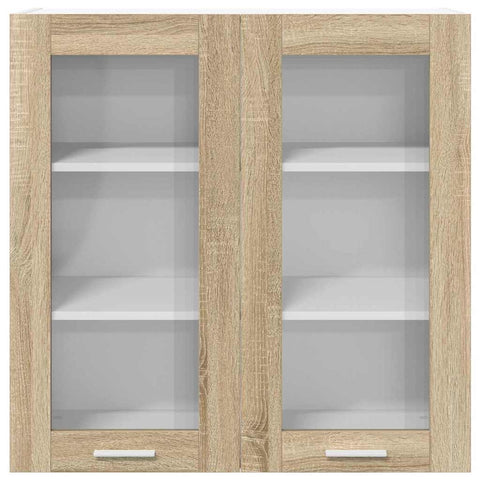 vidaXL Hanging cabinet Riga Sonoma Oak 80 x 31 x 80 cm Engineered Wood