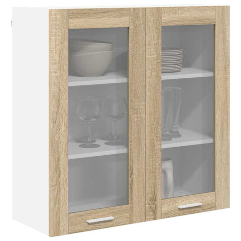 vidaXL Hanging cabinet Riga Sonoma Oak 80 x 31 x 80 cm Engineered Wood