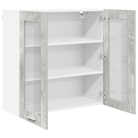 vidaXL Hanging cabinet with Shelf Riga Concrete Grey 80 x 31 x 80 cm