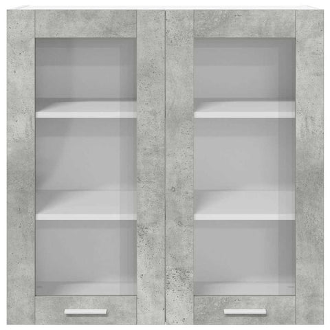 vidaXL Hanging cabinet with Shelf Riga Concrete Grey 80 x 31 x 80 cm