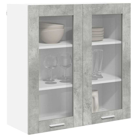 vidaXL Hanging cabinet with Shelf Riga Concrete Grey 80 x 31 x 80 cm